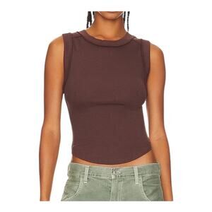 Free People Kate Top Women NWOT Brown Large